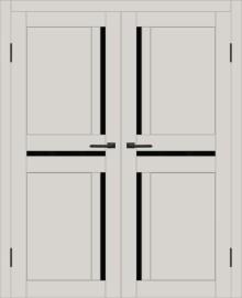 Двойная межкомнатная дверь с экошпоном ДП DIM I-5.1 Silk Matt Lacobel Black