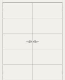 Двойная межкомнатная крашеная дверь Граффити-1 Whitey