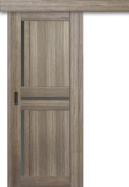 Межкомнатная дверь-купе ДП DIM I-5.1к Taupe Wood / Сатинато Графит