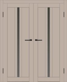 Двойная межкомнатная дверь с экошпоном ДП DIM I-9 Dune Matt Сатинато Графит