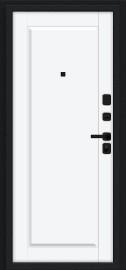 Металлическая дверь Сьют МФ/SBlack Букле чёрное/White Silk