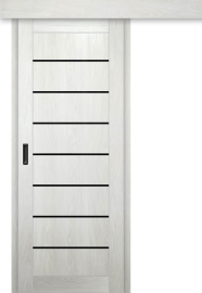 Межкомнатная дверь-купе ДП DIM I-3к Blond Wood / Lacobel Black