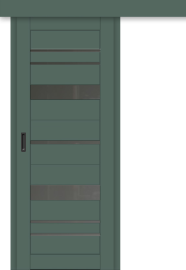 Межкомнатная дверь-купе ДП DIM I-16к Seagrass Matt / Сатинато Графит