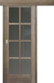 Межкомнатная дверь-купе ДП DIM I-14к Taupe Wood Сатинато Графит