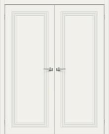 Двойная межкомнатная крашеная дверь Граффити-20 Whitey