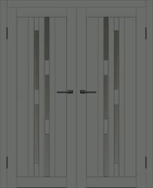 Двойная межкомнатная дверь с экошпоном ДП DIM I-4 Graphite Matt Сатинато Графит