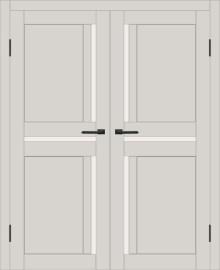 Двойная межкомнатная дверь с экошпоном ДП DIM I-5.1 Silk Matt Сатинато Белый