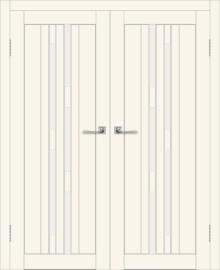 Двойная межкомнатная дверь с экошпоном ДП DIM I-4 Angel Matt Сатинато Белый