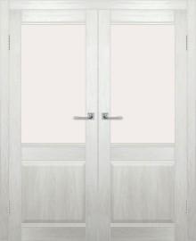 Двойная межкомнатная дверь с экошпоном ДП DIM I-11 Blond Wood Сатинато Белый