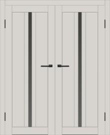 Двойная межкомнатная дверь с экошпоном ДП DIM I-9 Silk Matt Сатинато Графит