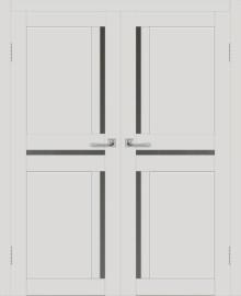 Двойная межкомнатная дверь с экошпоном ДП DIM I-5.1 Smoky Matt Сатинато Графит