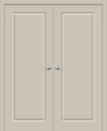 Двойная межкомнатная крашеная дверь Скинни-10 Creamy