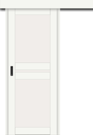 Межкомнатная дверь-купе ДП DIM I-7к Crystal Matt / Сатинато Белый