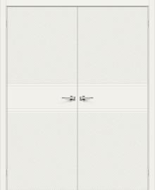 Двойная межкомнатная крашеная дверь Граффити-27 Whitey