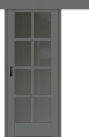 Межкомнатная дверь-купе ДП DIM I-14к Graphite Matt Сатинато Графит