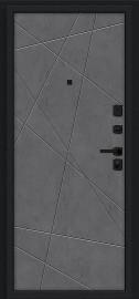 Металлическая дверь Граффити-5/SBlack Букле чёрное/Slate Art