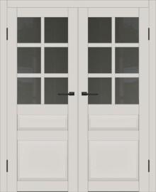 Двойная межкомнатная дверь с экошпоном ДП DIM I-12 Silk Matt Сатинато Графит