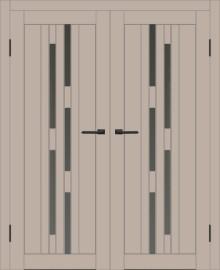 Двойная межкомнатная дверь с экошпоном ДП DIM I-4 Dune Matt Сатинато Графит