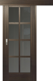 Межкомнатная дверь-купе ДП DIM I-14к Choco Wood Сатинато Графит