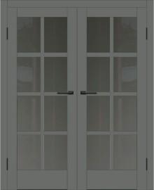 Двойная межкомнатная дверь с экошпоном ДП DIM I-14 Graphite Matt Сатинато Графит