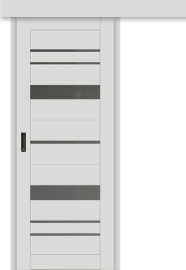 Межкомнатная дверь-купе ДП DIM I-16к Smoky Matt / Сатинато Графит