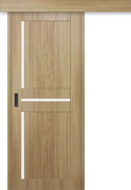 Межкомнатная дверь-купе ДП DIM I-5.1к Sandy Wood / Сатинато Белый