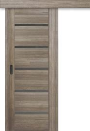 Межкомнатная дверь-купе ДП DIM I-1к Taupe Wood / Сатинато Графит