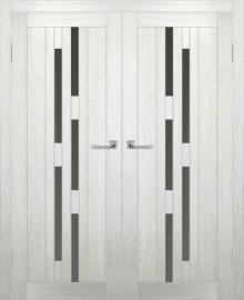 Двойная межкомнатная дверь с экошпоном ДП DIM I-4 Blond Wood Сатинато Графит