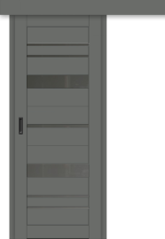 Межкомнатная дверь-купе ДП DIM I-16к Graphite Matt / Сатинато Графит