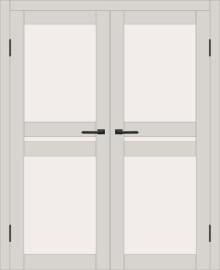Двойная межкомнатная дверь с экошпоном ДП DIM I-7 Silk Matt Сатинато Белый