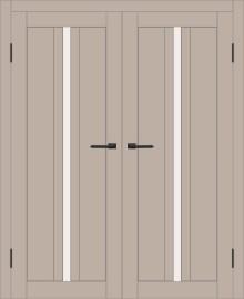 Двойная межкомнатная дверь с экошпоном ДП DIM I-9 Dune Matt Сатинато Белый