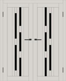 Двойная межкомнатная дверь с экошпоном ДП DIM I-4 Silk Matt Lacobel Black