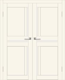 Двойная межкомнатная дверь с экошпоном ДП DIM I-5.1 Angel Matt Сатинато Белый