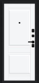 Металлическая дверь Некст МФ/SBlack Букле чёрное/White Silk