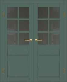 Двойная межкомнатная дверь с экошпоном ДП DIM I-12 Seagrass Matt Сатинато Графит