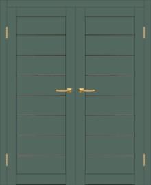 Двойная межкомнатная дверь с экошпоном ДП DIM I-3 Seagrass Matt Сатинато Графит