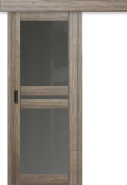 Межкомнатная дверь-купе ДП DIM I-7к Taupe Wood / Сатинато Графит