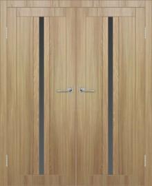 Двойная межкомнатная дверь с экошпоном ДП DIM I-9 Sandy Wood Сатинато Графит