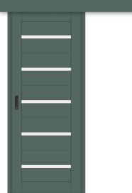 Межкомнатная дверь-купе ДП DIM I-1к Seagrass Matt / Сатинато Белый