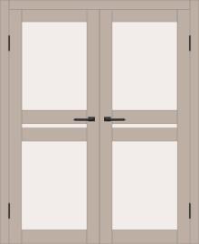 Двойная межкомнатная дверь с экошпоном ДП DIM I-7 Dune Matt Сатинато Белый