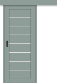 Межкомнатная дверь-купе ДП DIM I-3к Gloomy sky Matt / Сатинато Белый