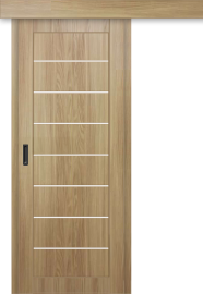 Межкомнатная дверь-купе ДП DIM I-3к Sandy Wood / Сатинато Белый