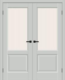 Двойная межкомнатная дверь ПЭТ Неоклассик-33 Grey Silk / Magic Moru