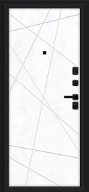 Металлическая дверь Граффити-5/SBlack Букле чёрное/Snow Art