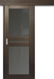 Межкомнатная дверь-купе ДП DIM I-7к Choco Wood / Сатинато Графит