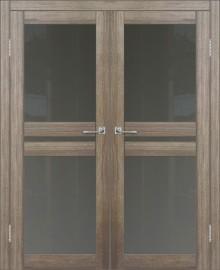 Двойная межкомнатная дверь с экошпоном ДП DIM I-7 Taupe Wood Сатинато Графит