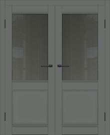 Двойная межкомнатная дверь с экошпоном ДП DIM I-11 Graphite Matt Сатинато Графит