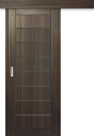 Межкомнатная дверь-купе ДП DIM I-3к Choco Wood / Сатинато Графит