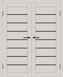 Двойная межкомнатная дверь с экошпоном ДП DIM I-3 Silk Matt Lacobel Black