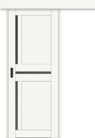 Межкомнатная дверь-купе ДП DIM I-5.1к Crystal Matt / Сатинато Графит